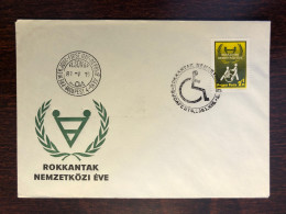 HUNGARY FDC COVER 1981 YEAR DISABLED PEOPLE HEALTH MEDICINE STAMPS - FDC