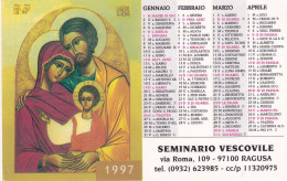 Calendarietto - Seminario Vescovile - Ragusa - Anno 1997 - Tamaño Pequeño : 1991-00