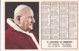 Calendarietto - S.michele Ai Minoriti - Pp. Gesuiti  - Catania - Anno  1973 - Tamaño Pequeño : 1971-80