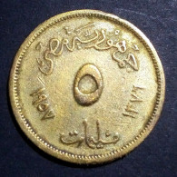 EGYPT , 5 MILLIÈMES , 1957 - 1376 , Perfect, Agouz - Egypte