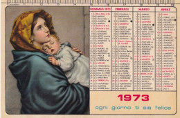 Calendarietto - Scuola Missionaria - Gesù Bambino - S.amtonio Abate - Napoli -anno 1973 - Tamaño Pequeño : 1971-80