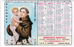 Calendarietto - Sminario Serafico Piccoli Missionari Di S.antonio - Sassoferrato - Ancona - Anno 1973 - Tamaño Pequeño : 1971-80