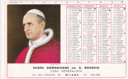 Calendarietto - Suore Domenicane Del S.rosario - Casa Generalizia - Milano - Anno 1965 - Tamaño Pequeño : 1961-70