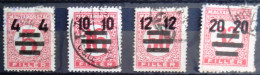 HONGRIE                       TAXE 114 + 115 + 118 + 119                      OBLITERE - Postage Due