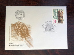 HUNGARY FDC COVER 1999 YEAR GERONTOLOGY HEALTH MEDICINE STAMPS - FDC