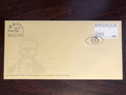 HUNGARY FDC COVER 2009 YEAR BRAILLE BLINDNESS BLIND HEALTH MEDICINE STAMPS - FDC