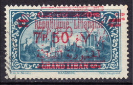 LEBANON 1928 Yvert #120 With Double Overprint Surchage Error - Lebanon