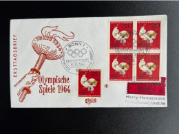 GERMANY 1964 EXPRESS FDC OLYMPIC GAMES TOKYO 10-10-1964 DUITSLAND DEUTSCHLAND EXPRES EILBOTEN JUDO - 1961-1970