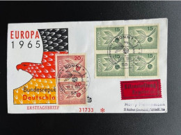GERMANY 1965 EXPRESS FDC EUROPA CEPT 27-09-1965 DUITSLAND DEUTSCHLAND EXPRES EILBOTEN - 1961-1970