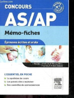 Concours AS/AP - Mémo-fiches épreuves écrites Et Orale - L'essentiel En Poche- Synthese Du Cours, Points Cles A Maitrise - Non Classés