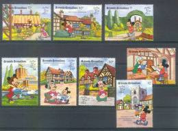 Mzr485 WALT DISNEY MICKEY SHAKESPEARE LEZEN VOGEL ZWAAN SWAN BIRD READING EXPO LONDON GRENADA GRENADINES 1990 PF/MNH - Disney