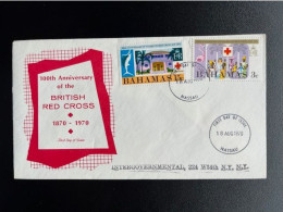 BAHAMAS 1970 CIRCULATED FDC BRITISH RED CROSS - 1963-1973 Autonomie Interne