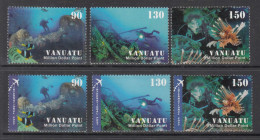 2007 Vanuatu Million Dollar Point Diving Fish Set Of 6 (missing The Large 100) MNH - Vanuatu (1980-...)