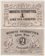 Repubblica Di Venezia, Governo Provvisorio : 1+2+3+5  Lire Correnti 1848 - [ 4] Vorläufige Ausgaben