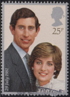 1981 Grossbritannien ° Mi:GB 885,Yt:GB 1002, Sg:GB 1161, AFA:GB 969, Un:GB 1002, Prince Charles And Lady Diana Spencer - Gebraucht