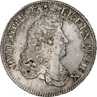 France, Louis XIV, 1/2 Écu De Flandre, 1687, Lille, Avec Lis, Argent, TTB+ - 1643-1715 Luis XIV El Rey Sol