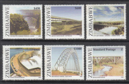 2006 Zimbabwe Bridges Engineering Hydro Dam Complete Set Of 6 MNH - Zimbabwe (1980-...)