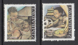 2007 Zimbabwe Life Of Children Complete Set Of 2 MNH - Zimbabwe (1980-...)