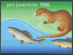 Schweiz 1996 Pro Juventute Tiere Fische Markenheftchen 0-107 Gestempelt (C62122) - Markenheftchen