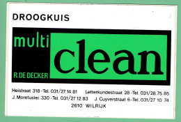 Sticker - Droogkuis Multi Clean R.DE DECKER - Wilrijk-Heistraat-Letterkundestraat-J.Moretuslei-J.Cuyverstraat - Stickers