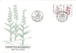 Norge Norway 1990 Flowers Orcids, Mi 1040-1041 FDC - FDC