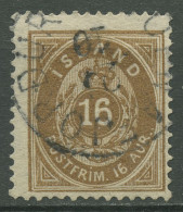 Island 1876 Ziffer Mit Krone Im Oval 9 A Gestempelt VAPNAFJORDUR - Gebraucht