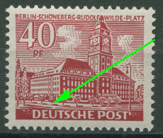 Berlin 1949 Berliner Bauten Mit Plattenfehler 52 II Postfrisch - Variedades Y Curiosidades