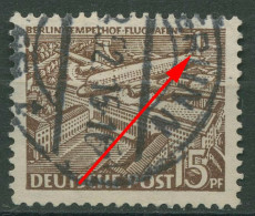 Berlin 1949 Berliner Bauten Mit Plattenfehler 48 II Gestempelt - Variedades Y Curiosidades