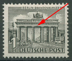 Berlin 1949 Berliner Bauten: Primärer Plattenfehler 42 II Mit Falz - Errors & Oddities