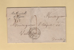 Archeveche De Lyon - Lyon 16 Juin 1829 Cachet D Essai - 1801-1848: Precursores XIX