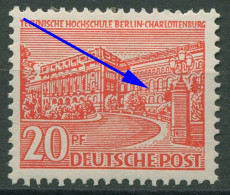 Berlin 1949 Berliner Bauten Mit Plattenfehler 49 II Mit Falz - Variedades Y Curiosidades