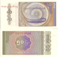 Myanmar (Burma) P68, 50 Pyas, "Saung Gauk" (Burmese Bow Harp) UNC 1994 - Myanmar