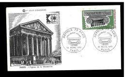 L'église De La Madeleine - Arphila 75 - Paris - Premier Jour - 22 03 1975 - Vrac 297 - 1970-1979