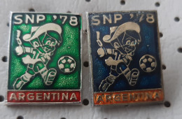 Football World Cup 1978 Argentina Mascot Gauchito Soccer Socker Calcio Pins Badge - Fútbol