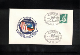 USA + Germany 1985 Space / Weltraum Space Shuttle + Spacelab D1 Interesting Cover - United States