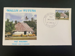 Enveloppe 1er Jour "Falé Wallisien" 20/01/1983 - 302 - Wallis Et Futuna - FDC