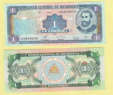 Nicaragua P173, 1 Cordoba, Francisco Cordoba, Corn Field / Arms UNC See UV &W/M - Nicaragua