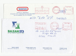 OIL INDUSTRY 2 Diff  1998 - 2000 Israel METER Slogan COVERS Bazan Refinery Isramco Energy Stamps Petrochemicals Cover - Erdöl