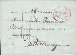 Luxembourg - Luxemburg  -  Lettre1850    Monsieur  Baron De Blockhausen , Birtrange - ...-1852 Voorfilatelie