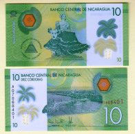 Nicaragua P209, 10 Cordobas, Port / Dancing Senorita In Costume , POLYMER, UNC - Nicaragua