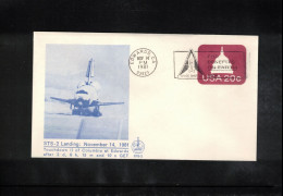 USA 1981 Space / Weltraum Space Shuttle Columbia STS-2 Mission Landing Interesting Cover - United States