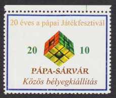 Rubik's Rubik Magic Cube TOY PLAY - Pápa / Sárvár Game Festival - LABEL CINDERELLA VIGNETTE Hungary - Unclassified