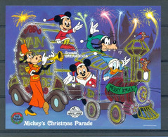 NctA223 WALT DISNEY TREIN  AUTO CAR CHIPMUNK GOOFY CHRISTMAS PARADE TRAIN GRENADA GRENADINES 1988 PF/MNH # - Disney