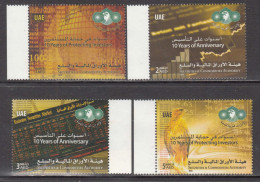 2010 United Arab Emirates Securities Finance Stock Exchange Birds Complete Set Of 4 MNH - United Arab Emirates (General)