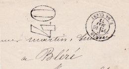 1873 -- Fragment De Lettre De Paris à Bléré - 37 Indre Et Loire .....40......beau Cachet - 1849-1876: Periodo Classico