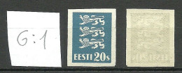 ESTLAND Estonia 1928 Michel 82 G: 1 ESSAY PROOF Probedruck MNH - Estonie