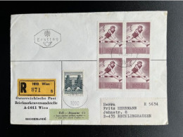 AUSTRIA 1970 REGISTERED LETTER VIENNA WIEN TO RECKLINGHAUSEN 06-11-1970 OOSTENRIJK OSTERREICH EINSCHREIBEN - Cartas & Documentos