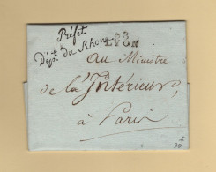 Franchise - Prefet Departement Du Rhone - Lyon - An 9 - 1701-1800: Précurseurs XVIII