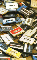 1980s Old Neglected Cassette Tape Collection Plain Back Postcard - Photographie