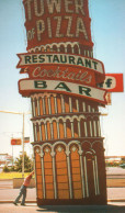 The Leaning Tower Of Pizza Pisa Restaurant USA Plain Back Postcard - Photographie